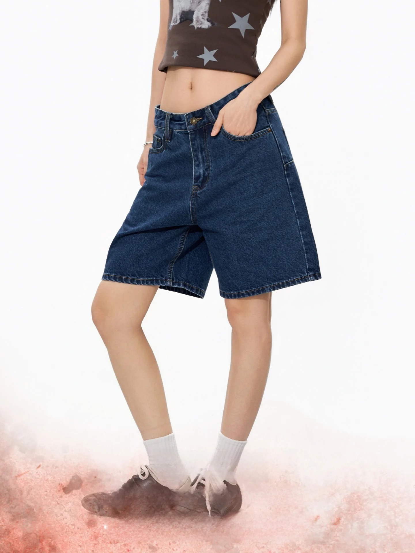 High Waist Wide Leg Denim Shorts Women's S3T5 Summer 2026 New Style American Casual Five-Quarter Length Trendy Jeans
High Waist Wide Leg Denim Shorts Women's S3T5 Summer 2026 New Style American Casual Five-Quarter Length Trendy Jeans