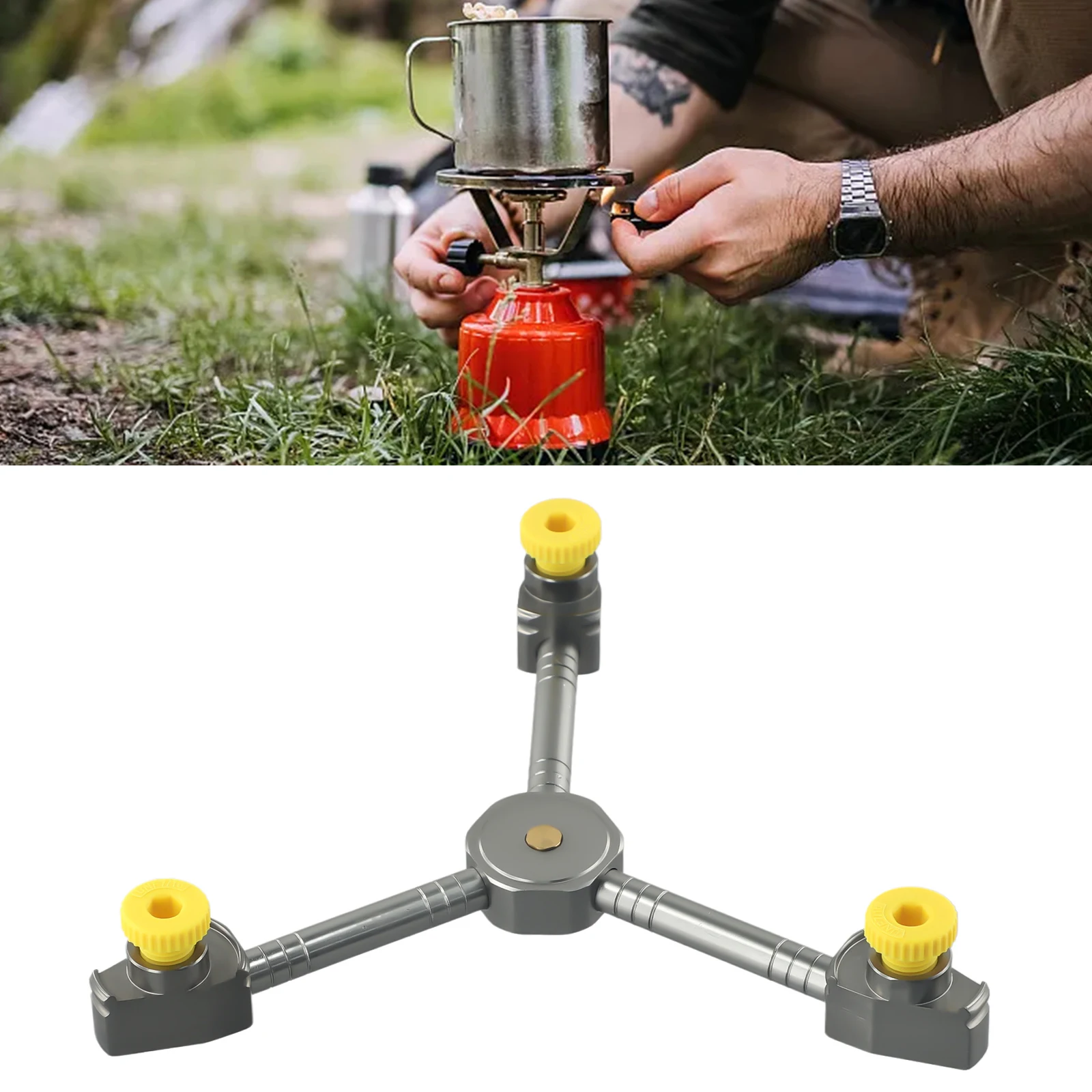Gas Distributor Gas Tank Conversion Head Stove Adapter Camping Accessories 7 16-28 Threads Gas Supply Silver Color
Gas Distributor Gas Tank Conversion Head Stove Adapter Camping Accessories 7 16-28 Threads Gas Supply Silver Color