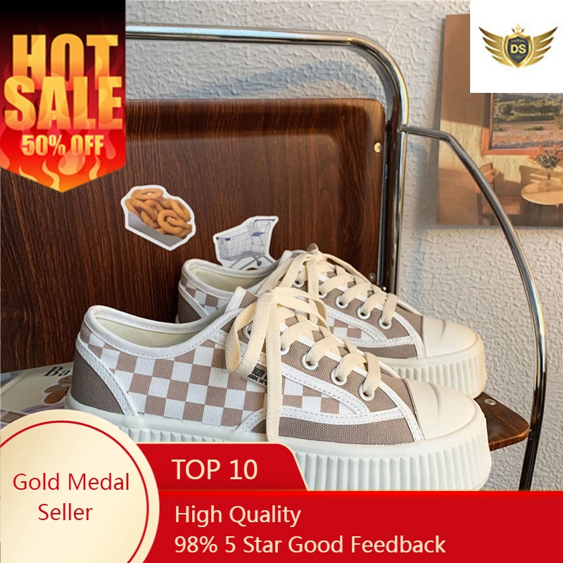 Ladies black and white plaid canvas shoes women's Harajuku port style sneakers stitching thick-soled canvas shoes women's shoes
Ladies black and white plaid canvas shoes women's Harajuku port style sneakers stitching thick-soled canvas shoes women's shoes