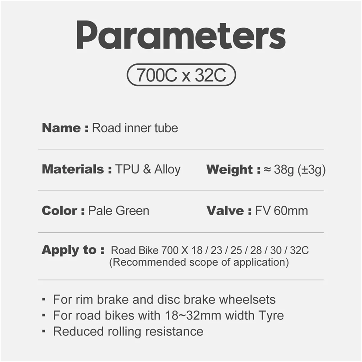 AT59 Подходит для 700X18/28C, внутренняя трубка для шоссейного велосипеда, длина 60 мм, клапан Presta, сверхлегкая, 26 г, внутренняя трубка для велосипеда из ТПУ
AT59 Подходит для 700X18/28C, внутренняя трубка для шоссейного велосипеда, длина 60 мм, клапан Presta, сверхлегкая, 26 г, внутренняя трубка для велосипеда из ТПУ
