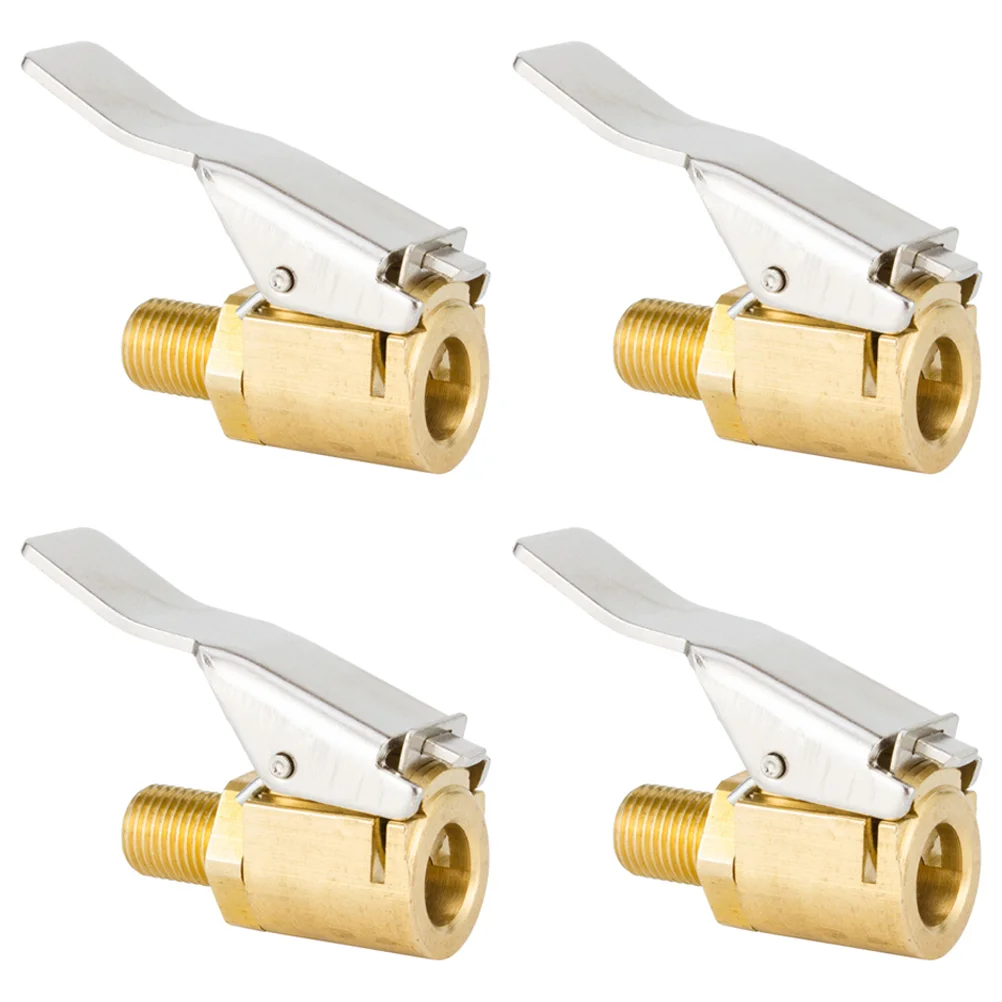 4 Pcs Bike Tires Car Inflatable Chuck Air Pump Clips Nozzle Thread Clip-on Inflator Accessories Golden
4 Pcs Bike Tires Car Inflatable Chuck Air Pump Clips Nozzle Thread Clip-on Inflator Accessories Golden