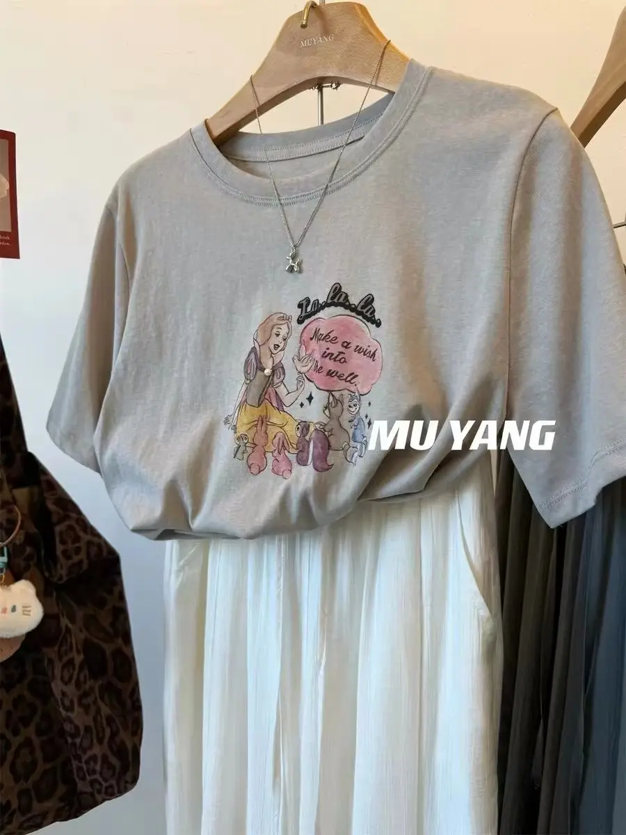 plus Size Women's T-Shirt Summer Loose Lightweight Short Sleeve Snow White Print Top Breathable Comfortable Korean Style
plus Size Women's T-Shirt Summer Loose Lightweight Short Sleeve Snow White Print Top Breathable Comfortable Korean Style
