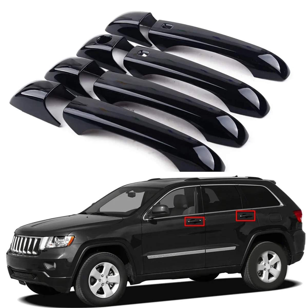 Durable Gloss Black Exterior Door Handles for Jeep Grand Cherokee Dodge 
Durable Gloss Black Exterior Door Handles for Jeep Grand Cherokee Dodge