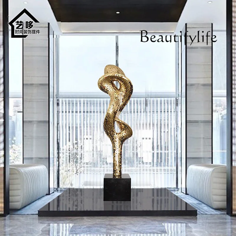 BJ Hotel Lobby Stainless Steel Artwork Abstract Floor Ornament Elevator Aisle Decoration Sales Office Large Sculpture
BJ Hotel Lobby Stainless Steel Artwork Abstract Floor Ornament Elevator Aisle Decoration Sales Office Large Sculpture