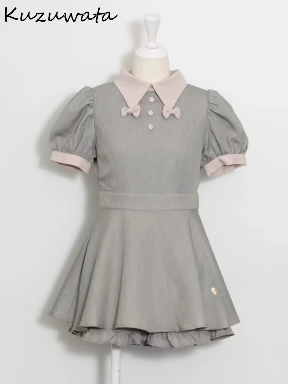 Kuzuwata Sweet Peter Pan Collar Puff Sleeve New Elegant Robe Panelled Slim Waist Ball Gown Vestidos Japan Bow A-line Dresses
Kuzuwata Sweet Peter Pan Collar Puff Sleeve New Elegant Robe Panelled Slim Waist Ball Gown Vestidos Japan Bow A-line Dresses