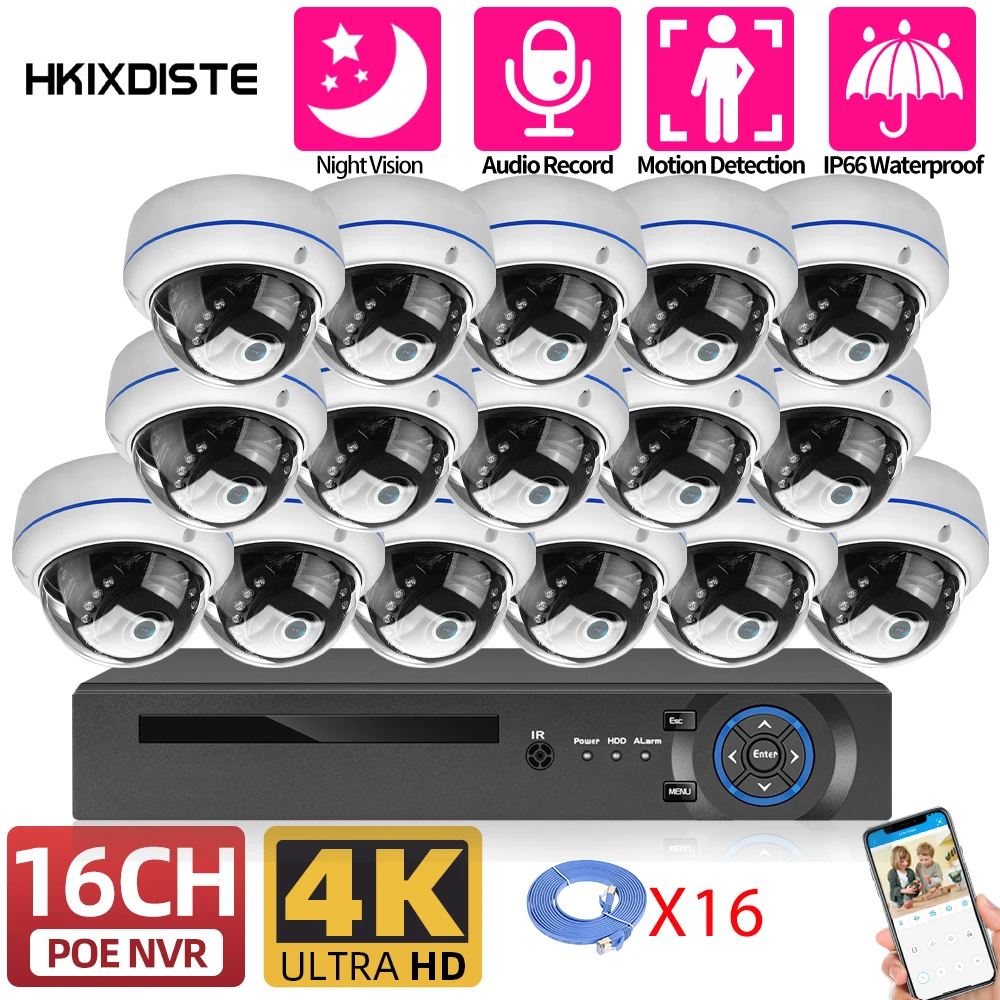 16 Channel CCTV Cameras Security System Kit 4K 16CH NVR Kit 4K POE Dome Video Surveillance Camera System Set 8CH 8MP IP Cam Set
16 Channel CCTV Cameras Security System Kit 4K 16CH NVR Kit 4K POE Dome Video Surveillance Camera System Set 8CH 8MP IP Cam Set