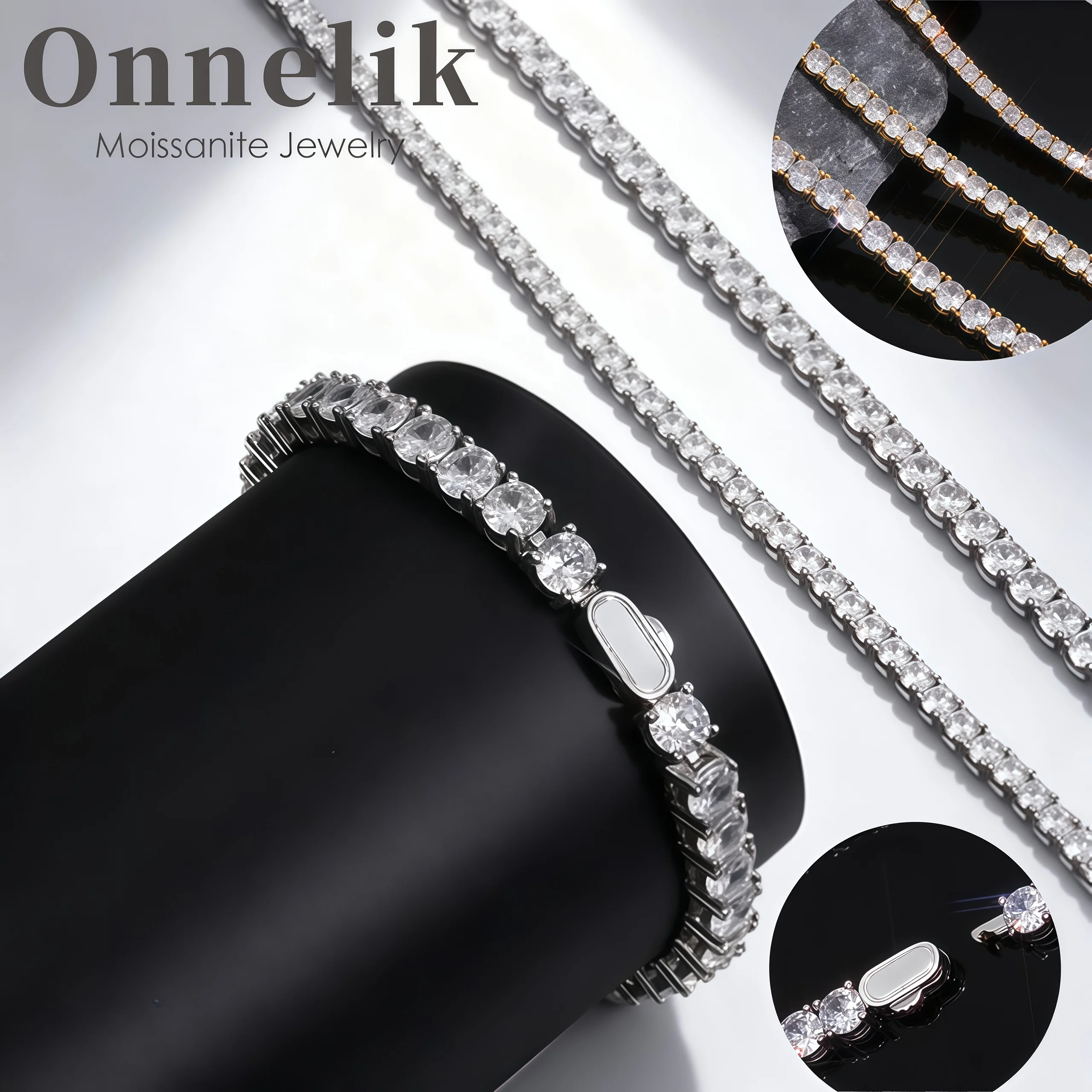 Onnelik S925 стерлингового серебра теннисная цепочка хип-хоп муассанит Iced Out браслет роскошные минималистичные украшения для мужчин подарок на день рождения
Onnelik S925 стерлингового серебра теннисная цепочка хип-хоп муассанит Iced Out браслет роскошные минималистичные украшения для мужчин подарок на день рождения