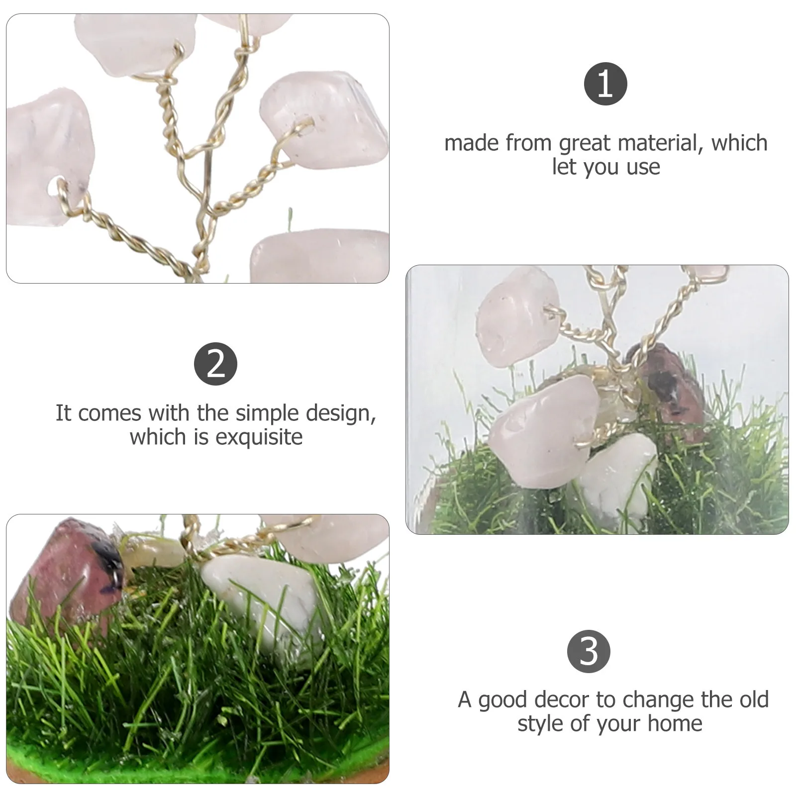 Crystal Tree Decor with Glass Cover Exquisite Desktop Ornament for Home Office Indoor Garden Luck Decoration Table Centerpiece
Crystal Tree Decor with Glass Cover Exquisite Desktop Ornament for Home Office Indoor Garden Luck Decoration Table Centerpiece