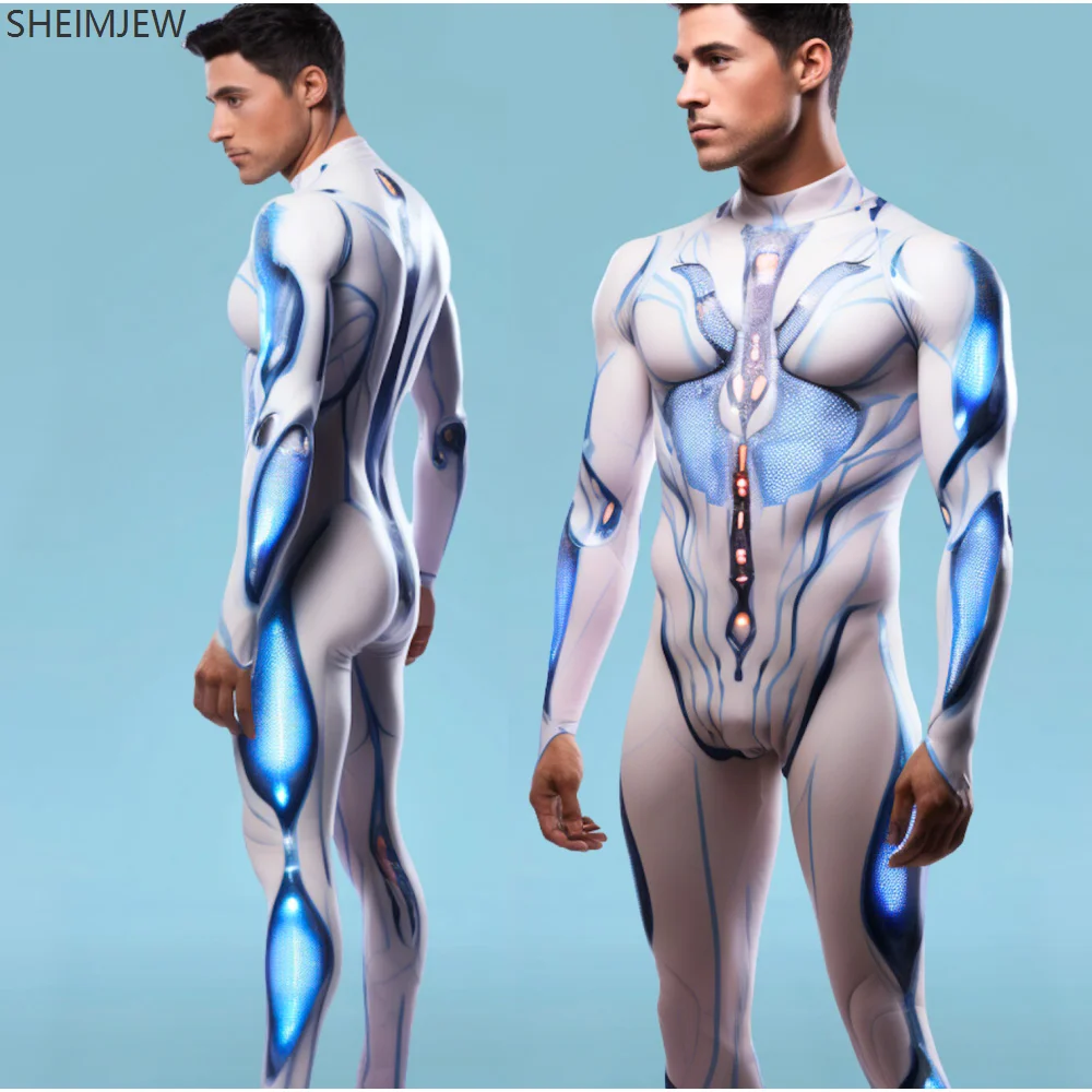 New Cyber Smart Lycra Stretch Costume Men's Halloween Carnival Party Jumpsuit Fashion Stage Performance Carnival Robot Tights
New Cyber Smart Lycra Stretch Costume Men's Halloween Carnival Party Jumpsuit Fashion Stage Performance Carnival Robot Tights