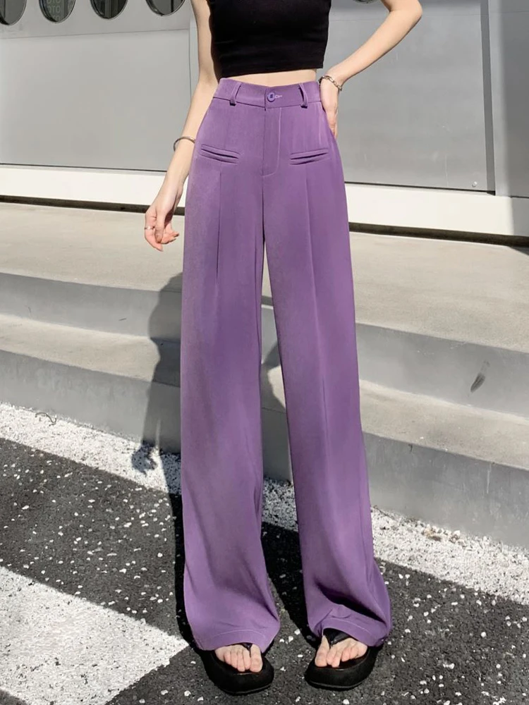Solid Casual Pants Women Summer 2024 New Korean Fashion LooseThin Zipper Wide Leg Pants High Waisted Straight Pants
Solid Casual Pants Women Summer 2024 New Korean Fashion LooseThin Zipper Wide Leg Pants High Waisted Straight Pants