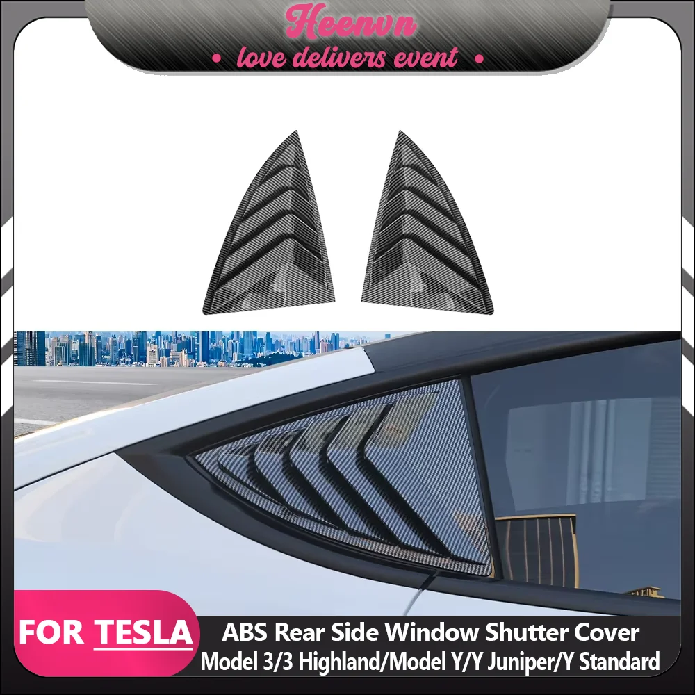 ABS Rear Car Window Shutter Cover Side Vent Trim Triangle Modified Accessories For Tesla Model Y Juniper Model 3 Highland 2026
ABS Rear Car Window Shutter Cover Side Vent Trim Triangle Modified Accessories For Tesla Model Y Juniper Model 3 Highland 2026
