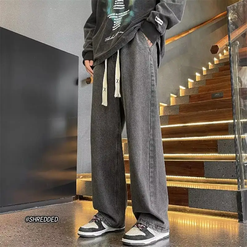 Свободные прямые мужские джинсы, однотонные повседневные длинные брюки, весна-осень, Гонконгские брюки без бирки, повседневные брюки для отдыха
Свободные прямые мужские джинсы, однотонные повседневные длинные брюки, весна-осень, Гонконгские брюки без бирки, повседневные брюки для отдыха