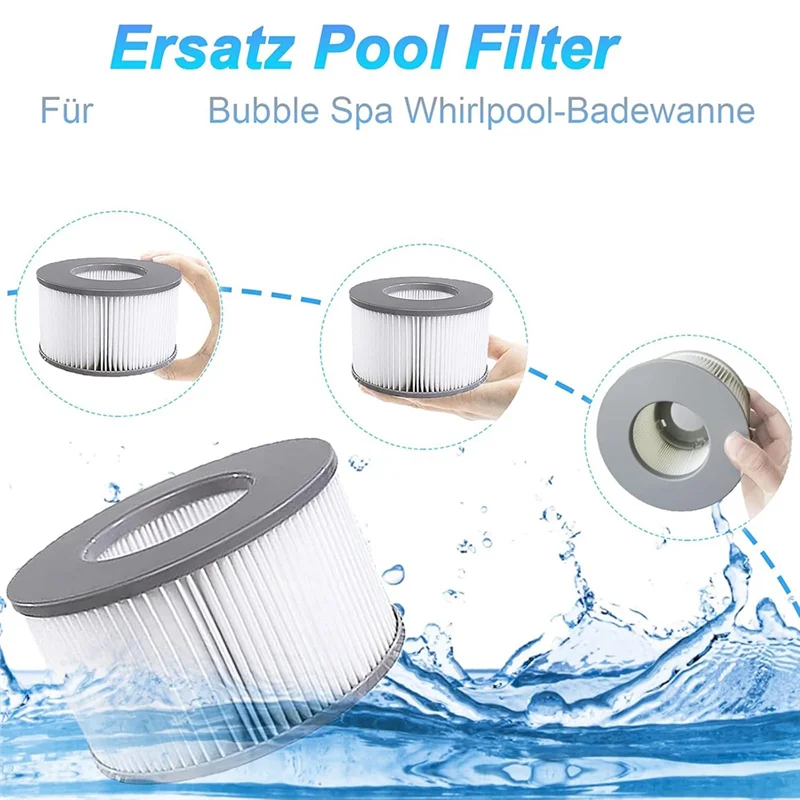 A95I-Replacement 6 PCS Filter Cartridges For Mspa For Whirlpool 2020 For Inflatable Pool Models
A95I-Replacement 6 PCS Filter Cartridges For Mspa For Whirlpool 2020 For Inflatable Pool Models