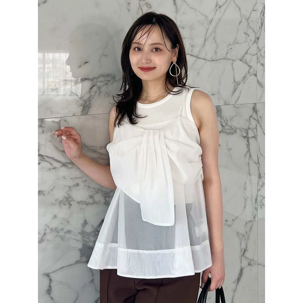 Comfortable Elastic Vest Set with Large Bow Knot in Pearl Shiny Thin Veil by Min Sensation Casual Style Polyester Fiber Short...
Comfortable Elastic Vest Set with Large Bow Knot in Pearl Shiny Thin Veil by Min Sensation Casual Style Polyester Fiber Short...