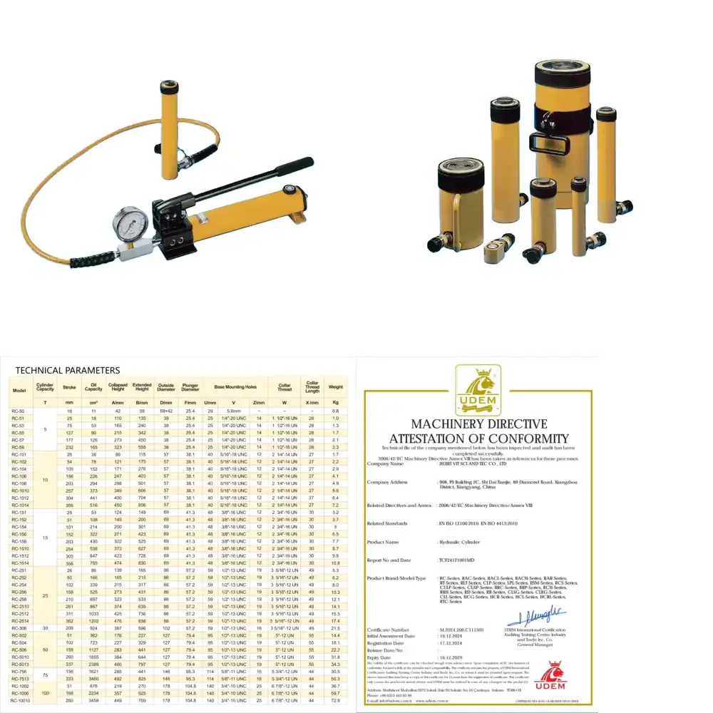 With CE Certification ENERPAC Equal Hydraulic Cylinder RC-55 Capacity 5T Stroke 127mm Single-Acting Hydraulic Jack
With CE Certification ENERPAC Equal Hydraulic Cylinder RC-55 Capacity 5T Stroke 127mm Single-Acting Hydraulic Jack