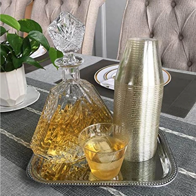 100Pcs Gold Glitters Plastic Wine Cups Beer Mug Clear Wine Glasses Tumblers Cups Christmas Party Cups for Wedding, Parties KXRE
100Pcs Gold Glitters Plastic Wine Cups Beer Mug Clear Wine Glasses Tumblers Cups Christmas Party Cups for Wedding, Parties KXRE