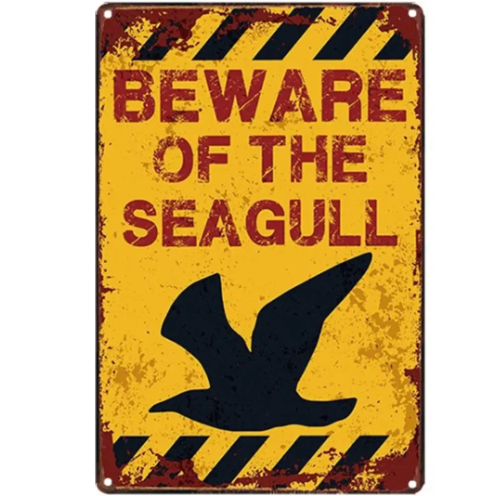 Retro Design Beware of the Seagull Tin Metal Signs Wall Art | Thick Tinplate Print Poster Wall Decoration
Retro Design Beware of the Seagull Tin Metal Signs Wall Art | Thick Tinplate Print Poster Wall Decoration