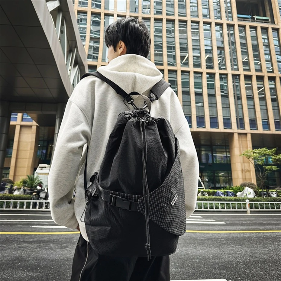 Outdoor Multifunction Waterproof Camping Travel Drawstring Backpack Men Women Techwear Style Hip Hop Crossbody Laptop Bag
Outdoor Multifunction Waterproof Camping Travel Drawstring Backpack Men Women Techwear Style Hip Hop Crossbody Laptop Bag