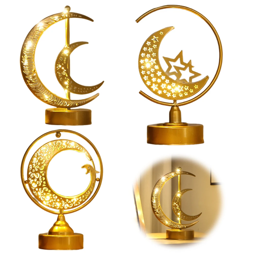 Ramadan Moon LED Light Battery Operated Lamp Iron Art EID Mubarak Ornaments Metal Lamp Moon Night Light Ramadan Home Table Decor
Ramadan Moon LED Light Battery Operated Lamp Iron Art EID Mubarak Ornaments Metal Lamp Moon Night Light Ramadan Home Table Decor