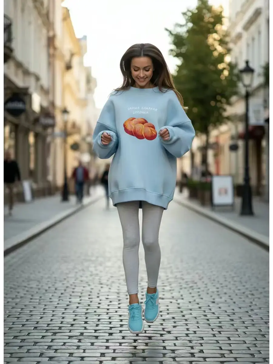 Синий сладкий хлеб с принтом, повседневная толстовка большого размера, женская тонкая весна-осень 2026, толстовки с длинным рукавом, свободные русские модные 3XL
Синий сладкий хлеб с принтом, повседневная толстовка большого размера, женская тонкая весна-осень 2026, толстовки с длинным рукавом, свободные русские модные 3XL