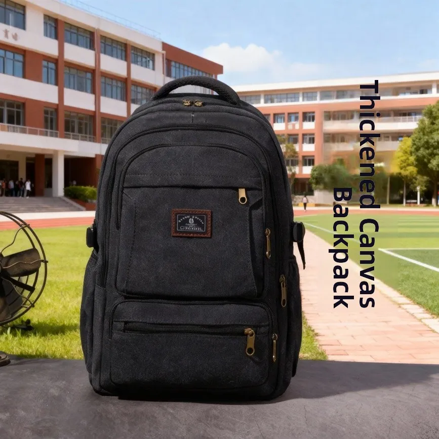 Trendy Large Capacity Canvas Backpack Casual Travel Computer Bag for Men And Women College Students Leisure Backpack
Trendy Large Capacity Canvas Backpack Casual Travel Computer Bag for Men And Women College Students Leisure Backpack