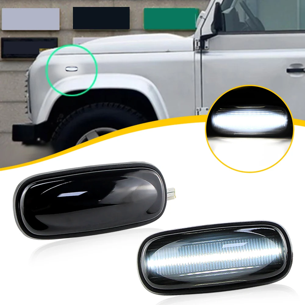 2Pcs White LED Side Marker Light Repeater Indicator Lamp For Land Rover Defender 2007-2015 OEM# XGB100310, XGB000030" 60000K
2Pcs White LED Side Marker Light Repeater Indicator Lamp For Land Rover Defender 2007-2015 OEM# XGB100310, XGB000030" 60000K