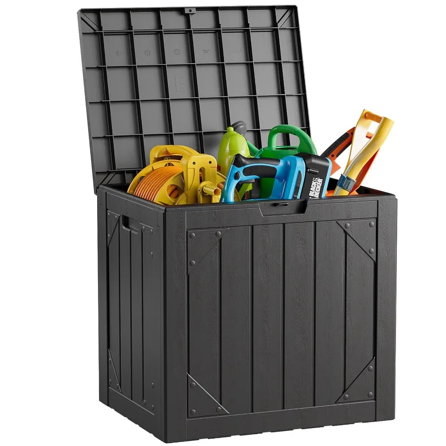 30 Gallon Lockable Resin Deck Box, Waterproof UV Resistant Outdoor Storage Bin with Lid for Patio, Garden and Pool Accessories,
30 Gallon Lockable Resin Deck Box, Waterproof UV Resistant Outdoor Storage Bin with Lid for Patio, Garden and Pool Accessories,