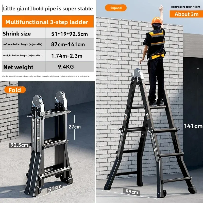 TZ-11 aluminum alloy folding giant ladder telescopic ladder multi-functional portable lifting 56 meters staircase engineering
TZ-11 aluminum alloy folding giant ladder telescopic ladder multi-functional portable lifting 56 meters staircase engineering
