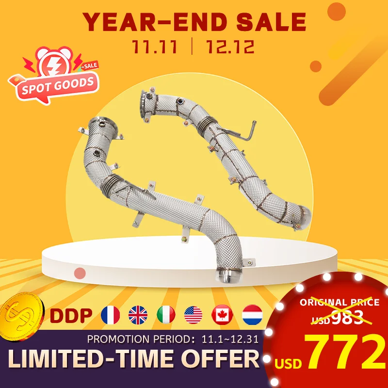 11,11 Даунпайп для Mclaren 570s с теплозащитным экраном Выхлопная система HMD Сертификация качества производительности
11,11 Даунпайп для Mclaren 570s с теплозащитным экраном Выхлопная система HMD Сертификация качества производительности