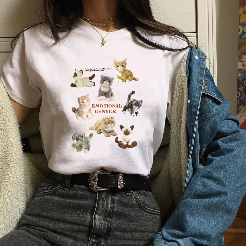 Emotional Cat T-Shirt Retro Women Pop Indie Punk Rock Band Graphic T Shirt Women Tops Base O-neck Tees
Emotional Cat T-Shirt Retro Women Pop Indie Punk Rock Band Graphic T Shirt Women Tops Base O-neck Tees