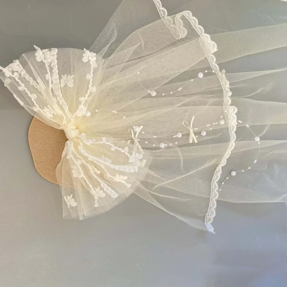 Gift Bow Veil Hair Clip Beads Mesh Girls Head Gauze Lace Polyester White Bridal Tulle Birthday Headdress
Gift Bow Veil Hair Clip Beads Mesh Girls Head Gauze Lace Polyester White Bridal Tulle Birthday Headdress