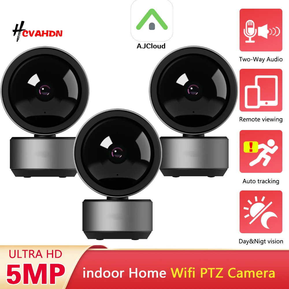 5MP IP WiFi PTZ Camera Surveillance Security Baby Monitor Automatic Human Tracking Cam 2 Way Audio Indoor Wireless Video Camera
5MP IP WiFi PTZ Camera Surveillance Security Baby Monitor Automatic Human Tracking Cam 2 Way Audio Indoor Wireless Video Camera
