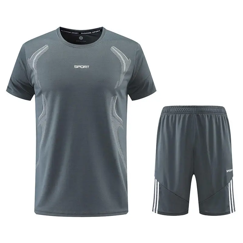 Sportswear Jogging Suit Training Wholesale Custom LOGO Men Sports Tracksuit Short Sleeve T Shirt Short Set Gym Running Clothing
Sportswear Jogging Suit Training Wholesale Custom LOGO Men Sports Tracksuit Short Sleeve T Shirt Short Set Gym Running Clothing
