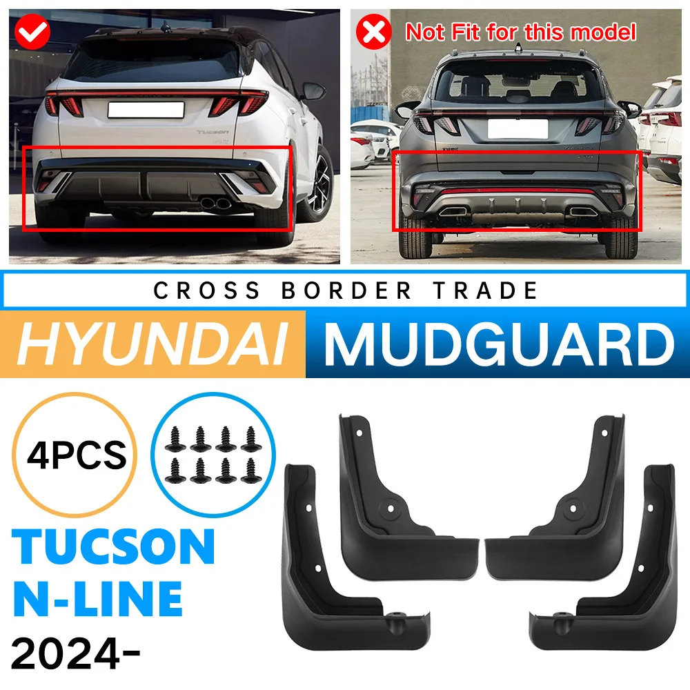 Car Mud Flaps for Hyundai Tucson N-Line 2024 Splash Guards Fender Mudguard Wear Resistant Durable Parts
Car Mud Flaps for Hyundai Tucson N-Line 2024 Splash Guards Fender Mudguard Wear Resistant Durable Parts