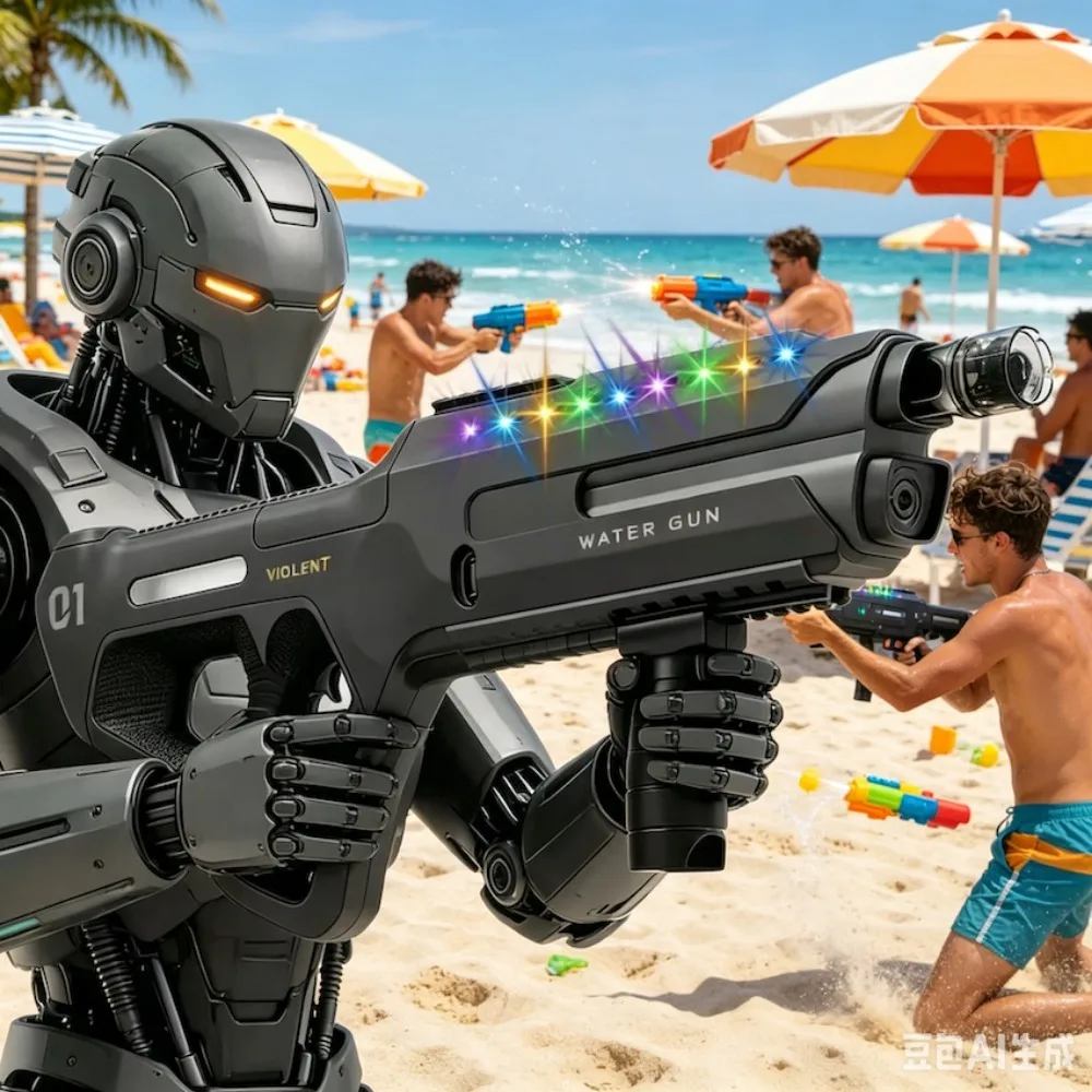 Sci-Fi Style Rechargeable Electric Water Gun, High Pressure Auto Water Gun Toy Summer Party Pool Beach Game Gift for Teenagers
Sci-Fi Style Rechargeable Electric Water Gun, High Pressure Auto Water Gun Toy Summer Party Pool Beach Game Gift for Teenagers