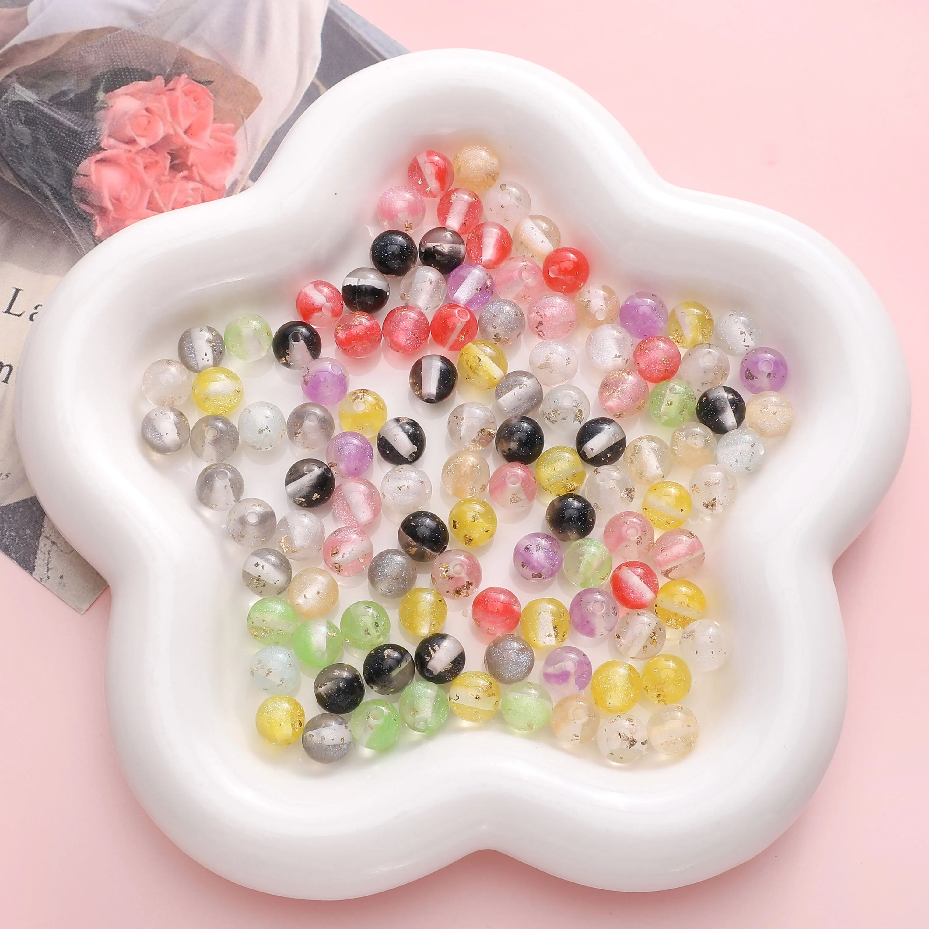 5-30Pcs Resin Dreamy Dye Core Fine Glitter Round Beads Used For DIY Bracelets Necklaces Keychains Jewelry Making Accessories
5-30Pcs Resin Dreamy Dye Core Fine Glitter Round Beads Used For DIY Bracelets Necklaces Keychains Jewelry Making Accessories