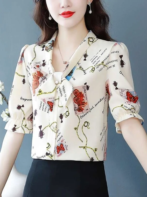 Summer New Faionable All-Matching V-Ne Printing Loose Blouse Clean Fit Petal Sve Glass Fiber 00% Thin Five-Quarter Le...
Summer New Faionable All-Matching V-Ne Printing Loose Blouse Clean Fit Petal Sve Glass Fiber 00% Thin Five-Quarter Le...