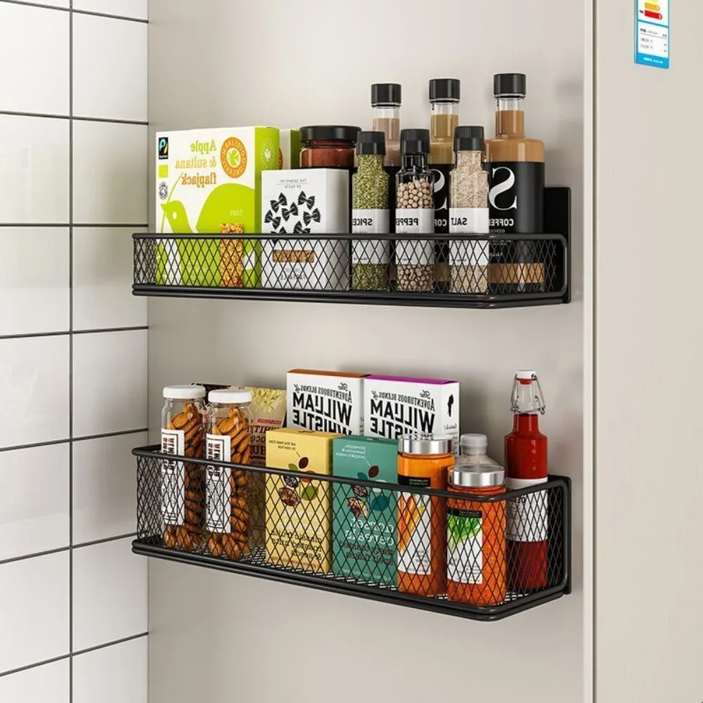 Magnetic Refrigerator Organizer for Kitchen Storage No Drill Mount for Spice Bottles Cling Film Wrap Pantry Essentials Holder
Magnetic Refrigerator Organizer for Kitchen Storage No Drill Mount for Spice Bottles Cling Film Wrap Pantry Essentials Holder