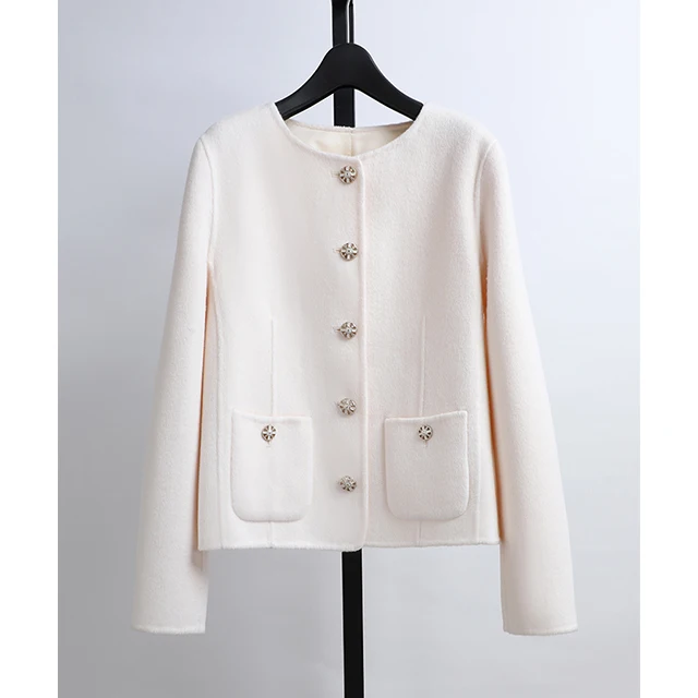 Casual Double-Faced Woolen Coat Hand-Stitched Straight Leg round Ne Women's Spring Faion New Arrival Awei Clothing
Casual Double-Faced Woolen Coat Hand-Stitched Straight Leg round Ne Women's Spring Faion New Arrival Awei Clothing