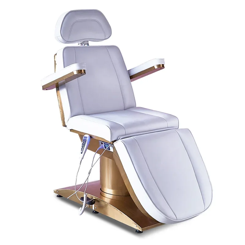 Modern Luxury Beauty 360 Degrees Rotating Gold Facial Bed Table Electric Massage Extension Eye Lash Bed For Sale
Modern Luxury Beauty 360 Degrees Rotating Gold Facial Bed Table Electric Massage Extension Eye Lash Bed For Sale