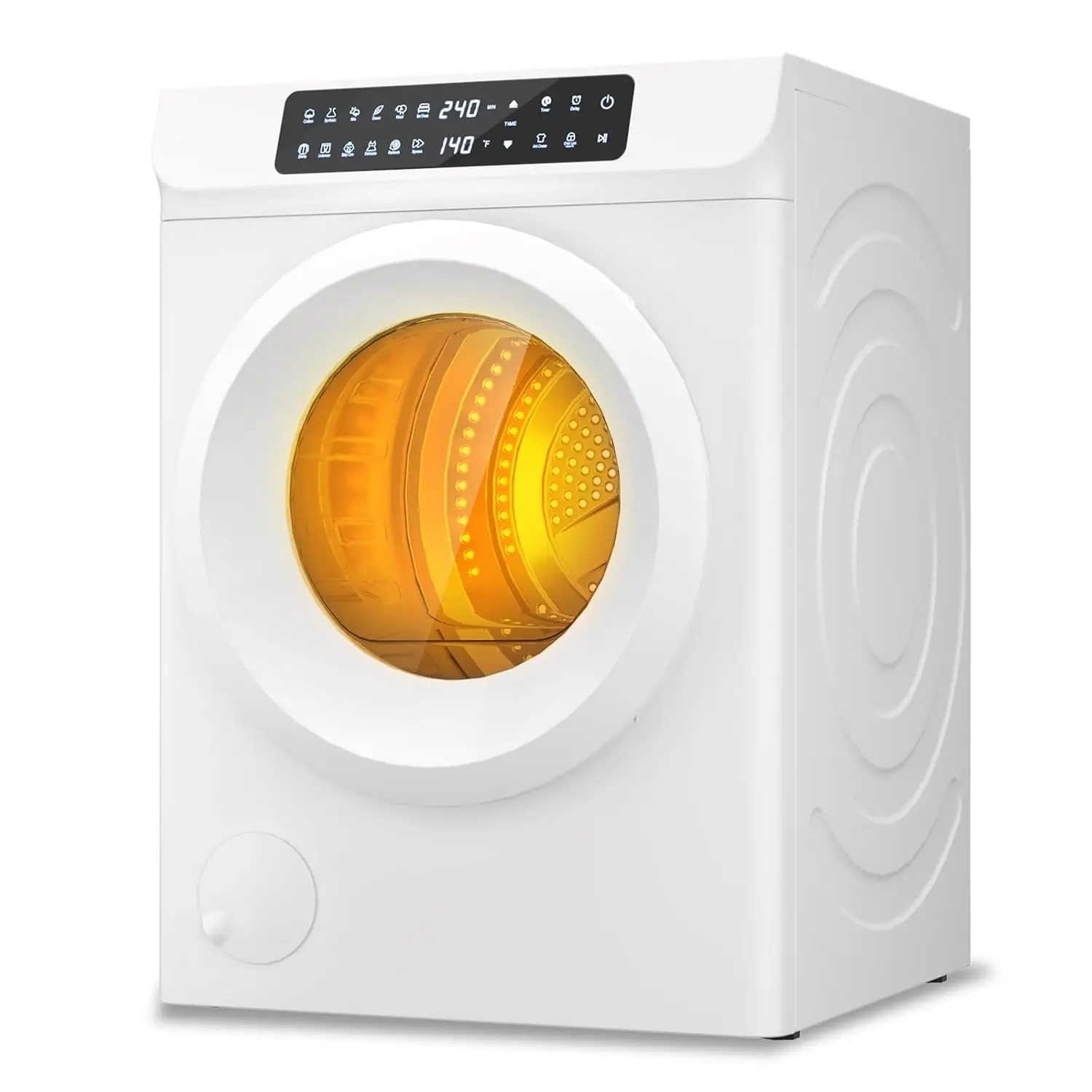 3.6 cu.ft Portable Dryer, 1400W Electric Clothes Dryer with 12 Drying Modes & LED Control Panel, Front Load Compact, Customized
3.6 cu.ft Portable Dryer, 1400W Electric Clothes Dryer with 12 Drying Modes & LED Control Panel, Front Load Compact, Customized