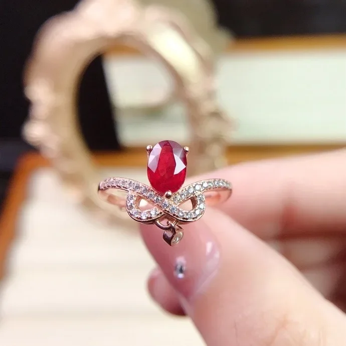 Elegant 925 Silver Ruby Ring for Wedding 5mm*7mm Natural Ruby Engagement Ring Solid Sterling Silver Ruby Jewelry
Elegant 925 Silver Ruby Ring for Wedding 5mm*7mm Natural Ruby Engagement Ring Solid Sterling Silver Ruby Jewelry