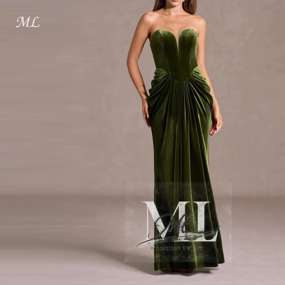 Вечерние платья ML Sweetheart из зеленого бархата для женщин, длинные, для вечеринок, выпускных, торжественных мероприятий, с драпировкой, на заказ
Вечерние платья ML Sweetheart из зеленого бархата для женщин, длинные, для вечеринок, выпускных, торжественных мероприятий, с драпировкой, на заказ