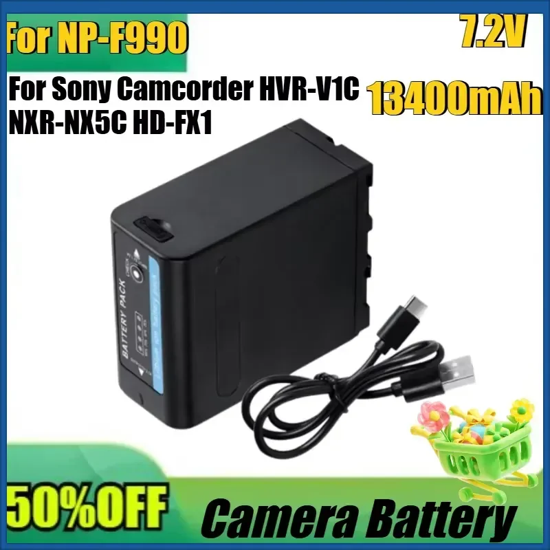 NP-F990 NP-F970 NP-F960 7.2V 13400mah Battery for Sony Camcorder HVR-V1C NXR-NX5C HD-FX1 NX5 NX3 820E LED Video Light
NP-F990 NP-F970 NP-F960 7.2V 13400mah Battery for Sony Camcorder HVR-V1C NXR-NX5C HD-FX1 NX5 NX3 820E LED Video Light