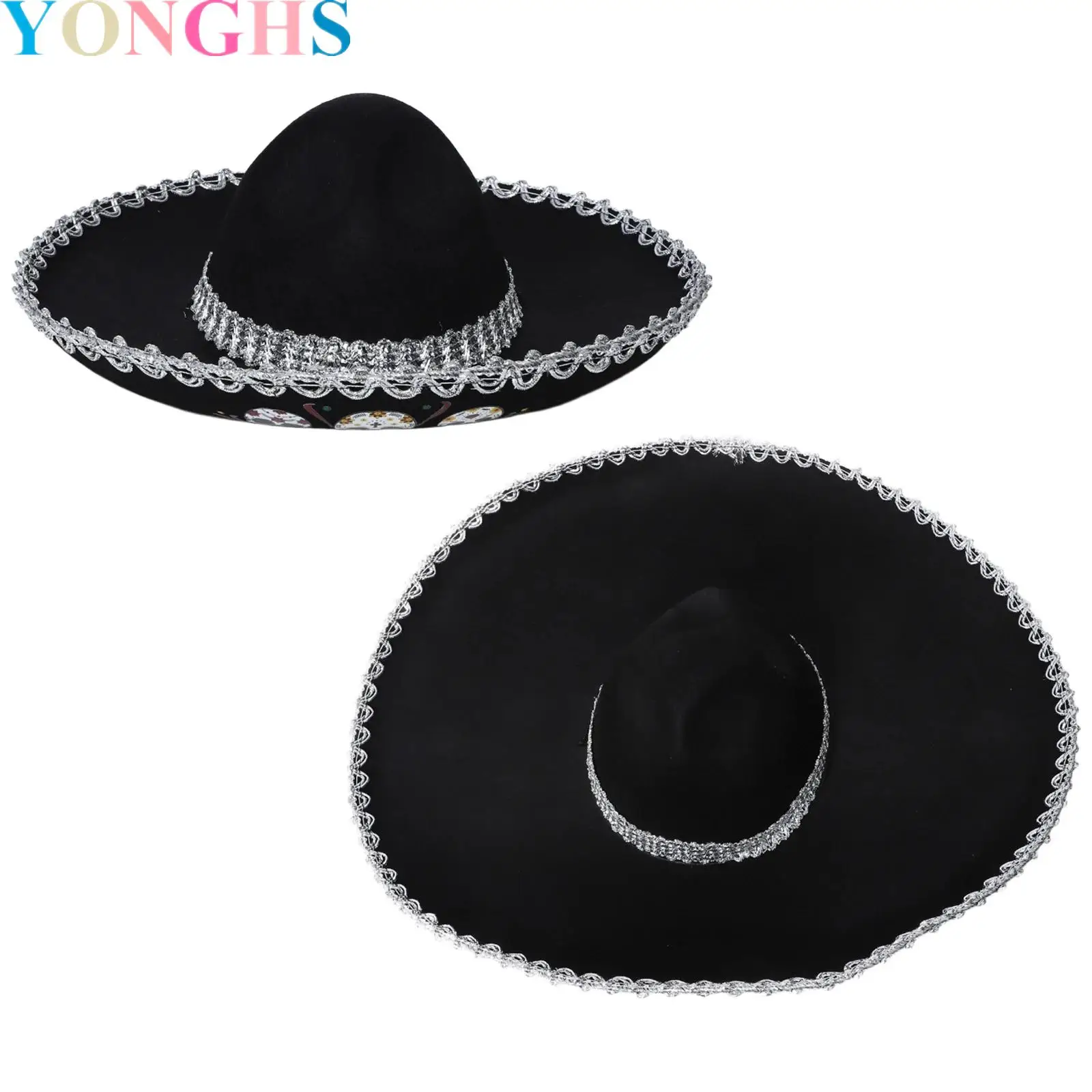 Adults Kids Cool Mexican Hat Classic Wide Brim Skull Pattern Hat for Halloween Carnival Cosplay Party Hat Costume Accessories
Adults Kids Cool Mexican Hat Classic Wide Brim Skull Pattern Hat for Halloween Carnival Cosplay Party Hat Costume Accessories