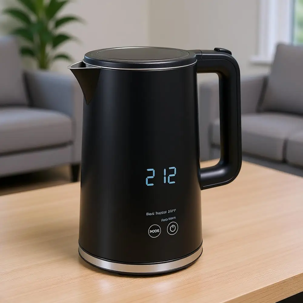 Digital Temperature Control Electric Tea Kettle, Hot Water Boiler & Heater 1.7L, 5 Preset Temps + Keep Warm, Fast Boil 1500 Watt
Digital Temperature Control Electric Tea Kettle, Hot Water Boiler & Heater 1.7L, 5 Preset Temps + Keep Warm, Fast Boil 1500 Watt