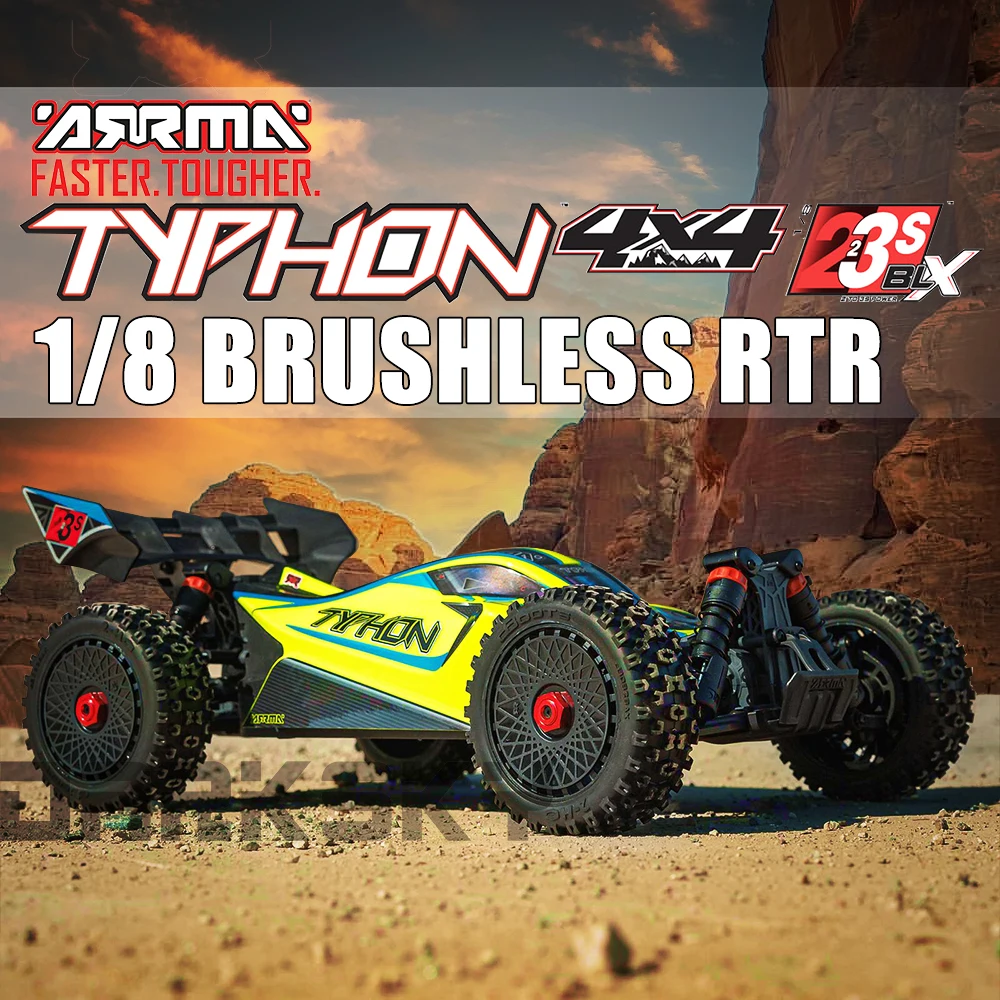 ARRMA TYPHON ARA4306V4 223S DSC 4X4 RTR BRUSHLESS 1/8 RC Electric Remote Control Model Car BUGGY Adults Children Toys
ARRMA TYPHON ARA4306V4 223S DSC 4X4 RTR BRUSHLESS 1/8 RC Electric Remote Control Model Car BUGGY Adults Children Toys
