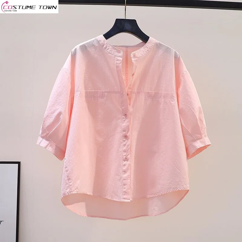Round Neck Pure Cotton Women's Shirt 2024 Spring/summer Korean Version New Artistic Style Loose Sleeved Casual Shirt
Round Neck Pure Cotton Women's Shirt 2024 Spring/summer Korean Version New Artistic Style Loose Sleeved Casual Shirt