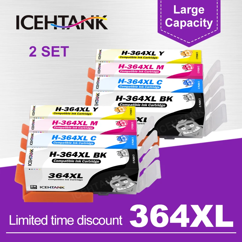 ICEHTANK for HP364XL HP 364 XL 364XL Compatible Ink Cartridge for HP Photosmart 5510 5515 6510 B010a B109a B209a Deskjet 3070A
ICEHTANK for HP364XL HP 364 XL 364XL Compatible Ink Cartridge for HP Photosmart 5510 5515 6510 B010a B109a B209a Deskjet 3070A