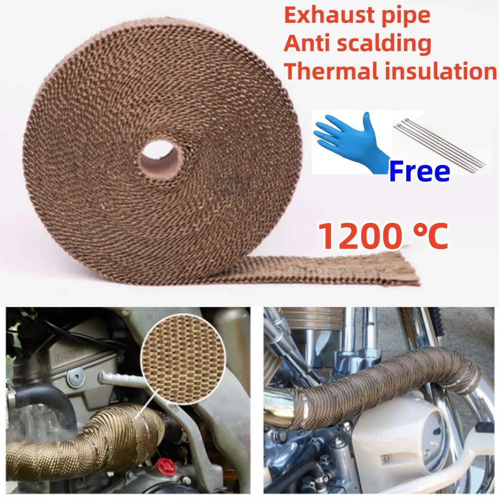 HQ Lava Fiber Heat Shield Car Motorcycle Exhaust Thermal Tape Header Pipe Heat Wrap Tape Thermal Protection with Stainless Ties
HQ Lava Fiber Heat Shield Car Motorcycle Exhaust Thermal Tape Header Pipe Heat Wrap Tape Thermal Protection with Stainless Ties